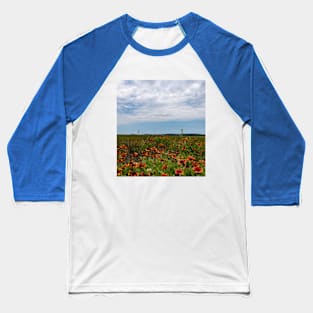 Beach Wildflowers Baseball T-Shirt